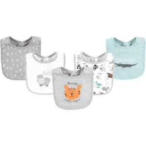 imageHudson Baby Unisex BabyCotton BibsAlphabet Animals