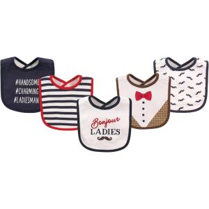 imageHudson Baby Unisex BabyCotton BibsBonjour