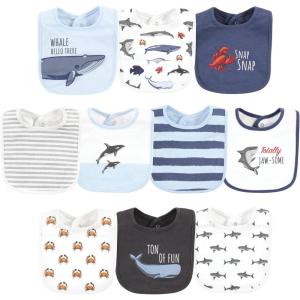 imageHudson Baby Unisex BabyCotton BibsBoy Whale Shark