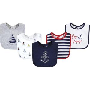 imageHudson Baby Unisex BabyCotton BibsCaptain