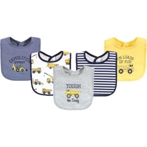 imageHudson Baby Unisex BabyCotton BibsConstruction