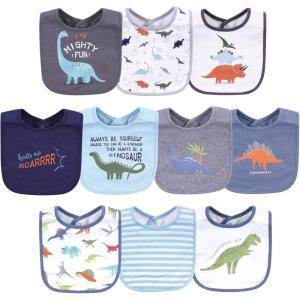 imageHudson Baby Unisex BabyCotton BibsDino