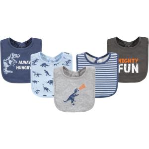 imageHudson Baby Unisex BabyCotton BibsDino Roar
