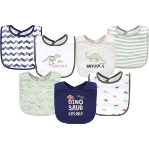 imageHudson Baby Unisex BabyCotton BibsDinosaur Explorer