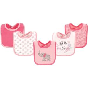 imageHudson Baby Unisex BabyCotton BibsElephant
