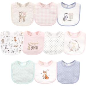 imageHudson Baby Unisex BabyCotton BibsEnchanted Forest