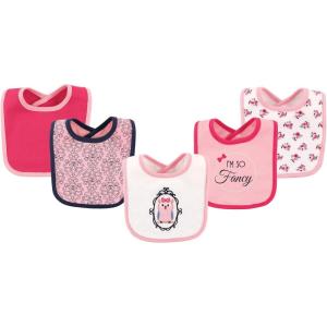 imageHudson Baby Unisex BabyCotton BibsFancy Owl