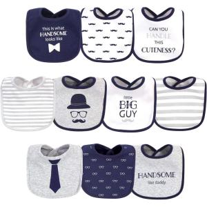 imageHudson Baby Unisex BabyCotton BibsHandsome Like Daddy