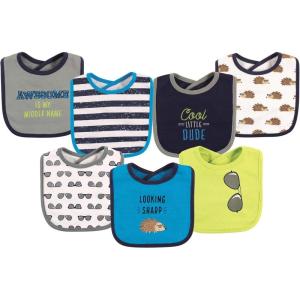 imageHudson Baby Unisex BabyCotton BibsHedgehog