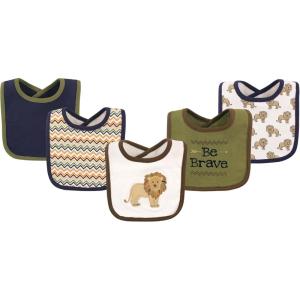 imageHudson Baby Unisex BabyCotton BibsLion