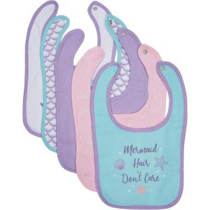 imageHudson Baby Unisex BabyCotton BibsMermaid