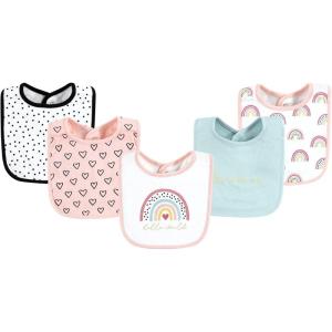 imageHudson Baby Unisex BabyCotton BibsModern Rainbow
