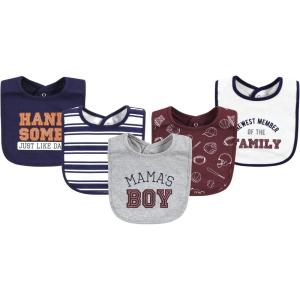 imageHudson Baby Unisex BabyCotton BibsMom Dad Athletic