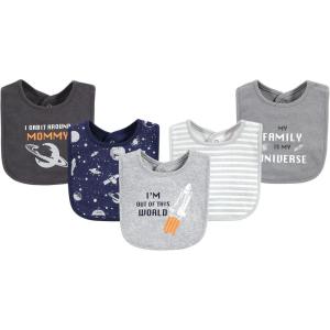 imageHudson Baby Unisex BabyCotton BibsOuter Space