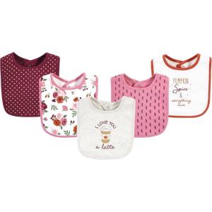 imageHudson Baby Unisex BabyCotton BibsPumpkin Spice