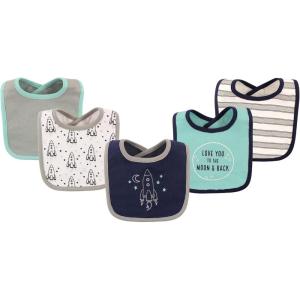imageHudson Baby Unisex BabyCotton BibsRocket