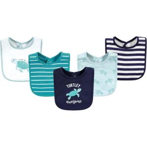 imageHudson Baby Unisex BabyCotton BibsSea Turtle