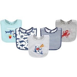 imageHudson Baby Unisex BabyCotton BibsShark