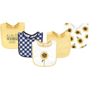 imageHudson Baby Unisex BabyCotton BibsSunflower