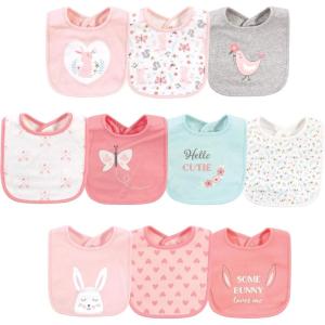 imageHudson Baby Unisex BabyCotton BibsSweet Bunny