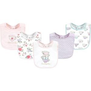 imageHudson Baby Unisex BabyCotton BibsTea Party