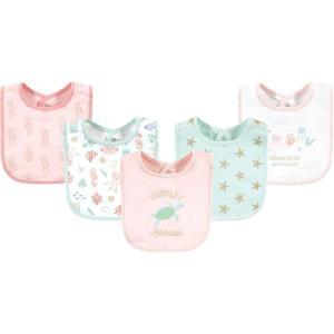 imageHudson Baby Unisex BabyCotton BibsTurtley Adorable