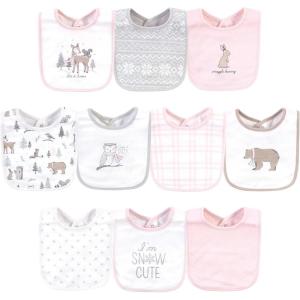 imageHudson Baby Unisex BabyCotton BibsWinter Forest