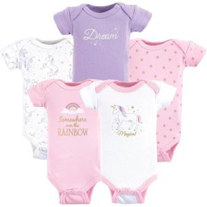 imageHudson Baby babygirls Cotton Preemie BodysuitsMagical Unicorn Shortsleeve