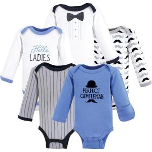 imageHudson Baby babygirls Cotton Preemie BodysuitsPerfect Gentleman Longsleeve