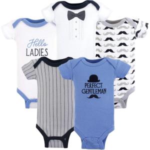 imageHudson Baby babygirls Cotton Preemie BodysuitsPerfect Gentleman Shortsleeve