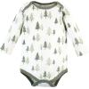 imageHudson Baby unisexbaby Quilted Long Sleeve Cotton BodysuitsForest Animals