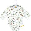 imageHudson Baby unisexbaby Quilted Long Sleeve Cotton BodysuitsForest Animals
