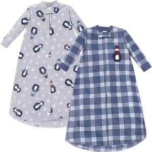imageHudson Baby Unisex Baby LongSleeve Fleece Sleeping BagBlue Penguin