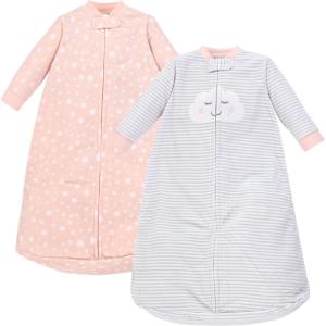 imageHudson Baby Unisex Baby LongSleeve Fleece Sleeping BagPink Cloud