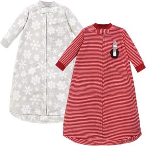 imageHudson Baby Unisex Baby LongSleeve Fleece Sleeping BagRed Penguin