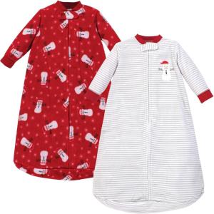 imageHudson Baby Unisex Baby LongSleeve Fleece Sleeping BagSanta Snowman