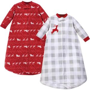 imageHudson Baby Unisex Baby LongSleeve Fleece Sleeping BagSantas Sleigh
