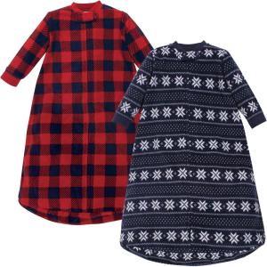 imageHudson Baby Unisex Baby LongSleeve Fleece Sleeping BagSweater Plaid