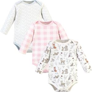 imageHudson Baby unisexbaby Quilted Long Sleeve Cotton BodysuitsEnchanted Forest
