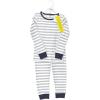 imageHudson Baby Baby Girls Cotton Pajama SetGray Stripe Navy