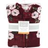 imageHudson Baby Unisex BabyPlush Sleeping Bag Sack BlanketBurgundy Floral Long Sleeve