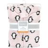 imageHudson Baby Unisex BabyPlush Sleeping Bag Sack BlanketSleeveless Pink Penguin