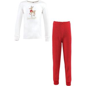 imageHudson Baby Baby Girls Cotton Pajama SetFancy Rudolph