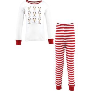 imageHudson Baby Baby Girls Cotton Pajama SetSantas Reindeer