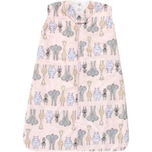 imageHudson Baby Unisex Baby Mink with Sherpa Inner Sleeping Bag Sack Blanket Boy Forest 1218 MonthsPink Safari