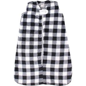 imageHudson Baby Unisex BabyPlush Sleeping Bag Sack BlanketBlack Plaid