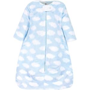 imageHudson Baby Unisex BabyPlush Sleeping Bag Sack BlanketBlue Clouds