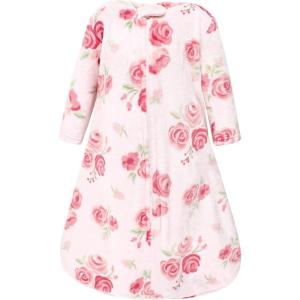 imageHudson Baby Unisex BabyPlush Sleeping Bag Sack BlanketBlush Rose Longsleeve