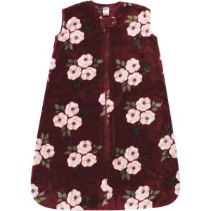 imageHudson Baby Unisex BabyPlush Sleeping Bag Sack BlanketBurgundy Floral Sleeveless