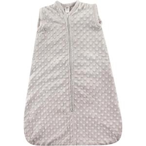 imageHudson Baby Unisex BabyPlush Sleeping Bag Sack BlanketLight Gray Dot Mink